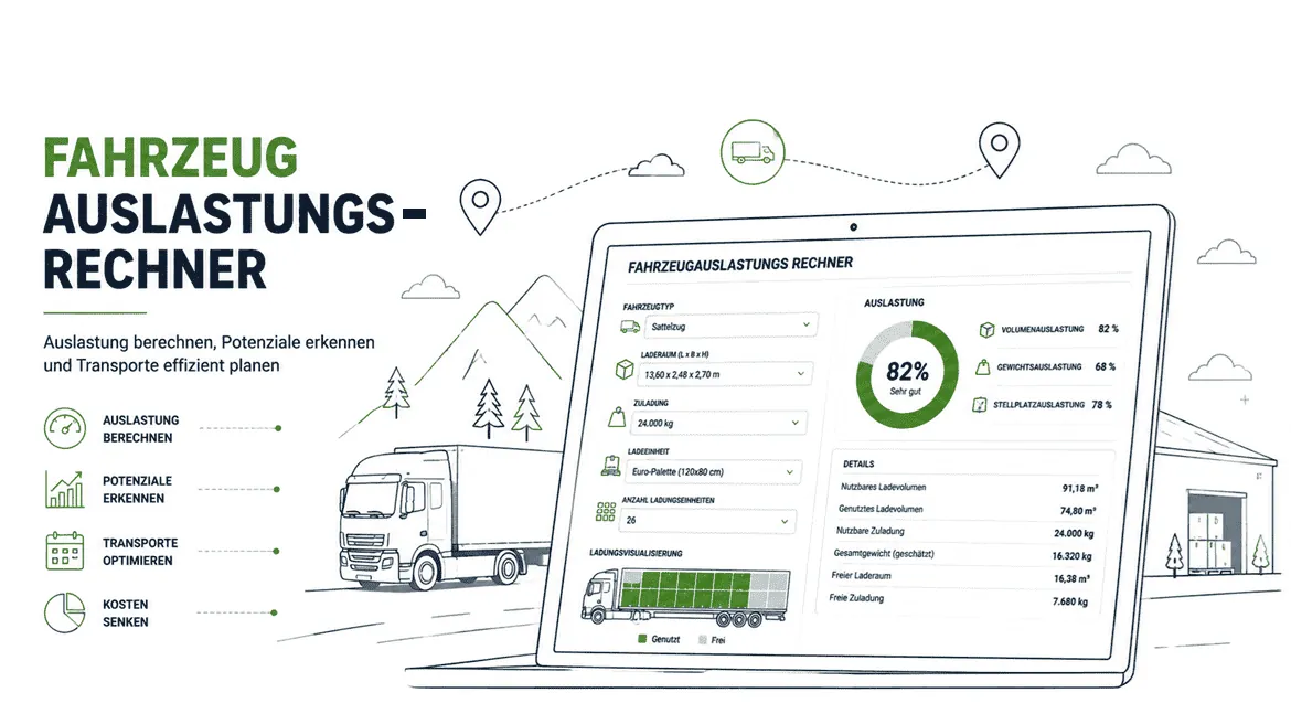 Vehicle load calculator for optimal truck loading and transport capacity planning
